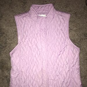 lavender winter vest